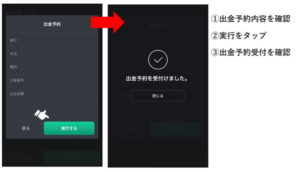 出金予約を実行