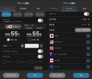 アラート通知機能