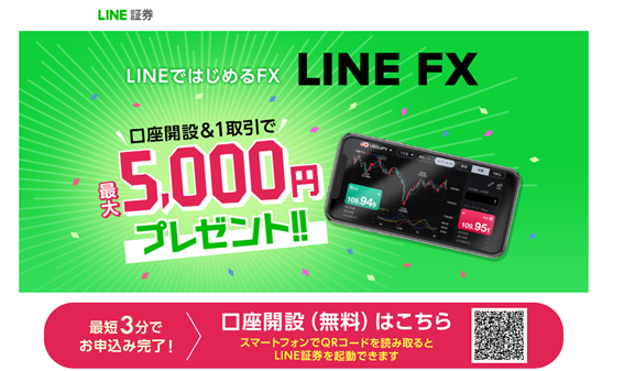 LINE FXの広告画面